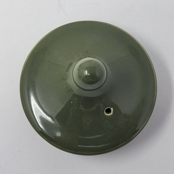 Mid Century Porcelain Coffee Pot & Cups Saucers Green Ivory Roses Palissy UK - Picture 9 of 12